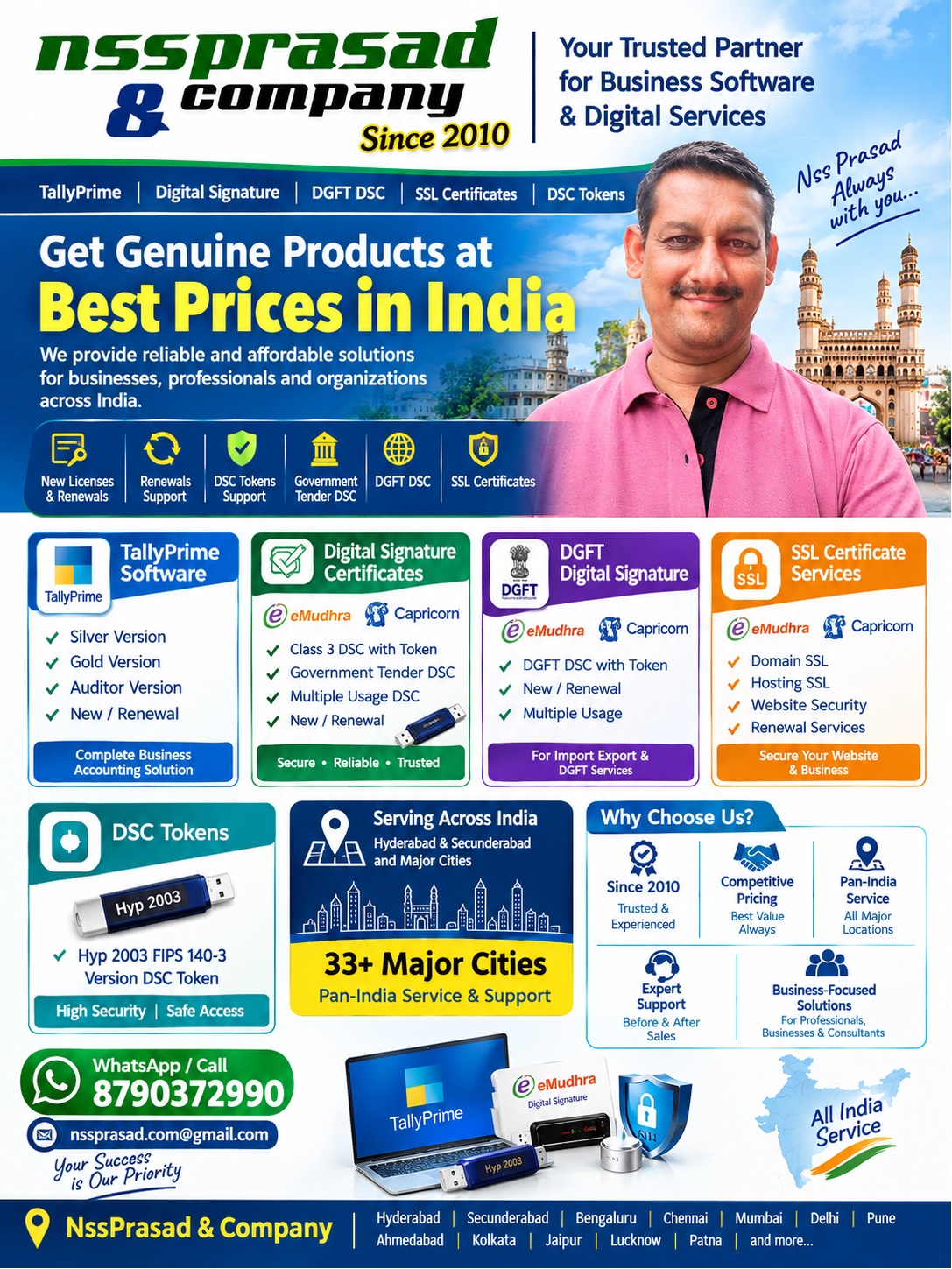 NssPrasad TallyPrime and Digital Signature services in India